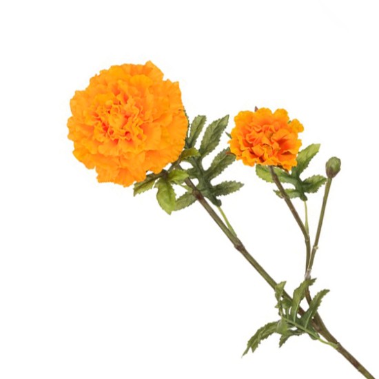 Artificial Marigold Stem Orange 63cm Artificial Flowers
